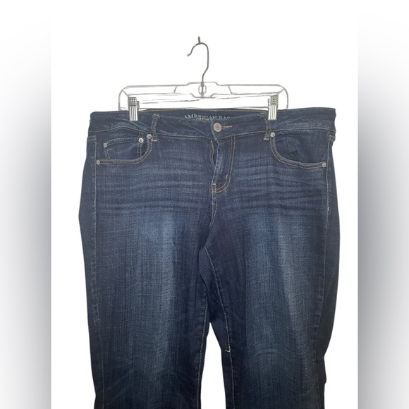 American Eagle Favorite Boyfriend Stretch Dark Jeans Size 16 - Picture 3 of 5
